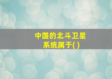 中国的北斗卫星系统属于( )